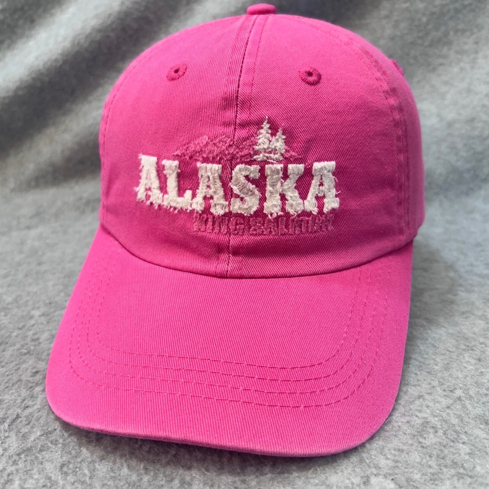 Alaska King Salmon Women Pink Gear For Sports Baseball Hat Distressed Logo OSFA